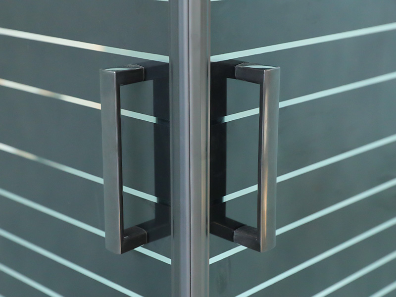 SQ fekete alumínium profil négyzet alakú csúszó zuhanykabin dupla furatú fogantyúval SQ fekete alumínium profil négyzet alakú csúszó zuhanykabin dupla furatú fogantyúval