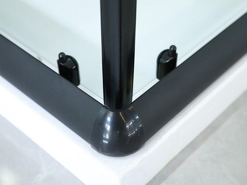 SQ fekete alumínium profil négyzet alakú csúszó zuhanykabin dupla furatú fogantyúval SQ fekete alumínium profil négyzet alakú csúszó zuhanykabin dupla furatú fogantyúval