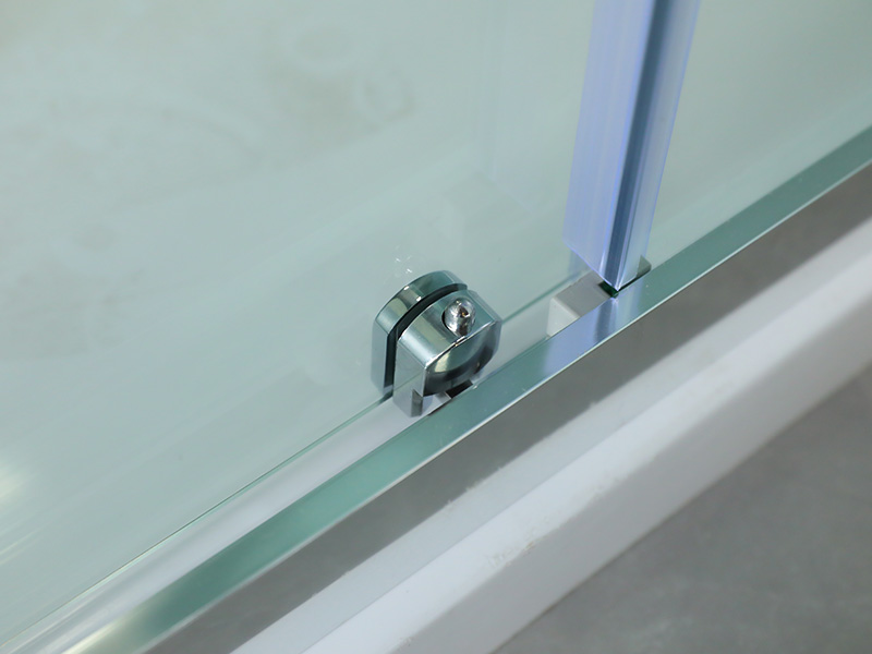 SQUARE csúszó zuhanykabin, átlátszó edzett üveg nyomtatással, fehér alumínium profil, dupla lyukú fogantyú, tálcával SQUARE csúszó zuhanykabin, átlátszó edzett üveg nyomtatással, fehér alumínium profil, dupla lyukú fogantyú, tálcával