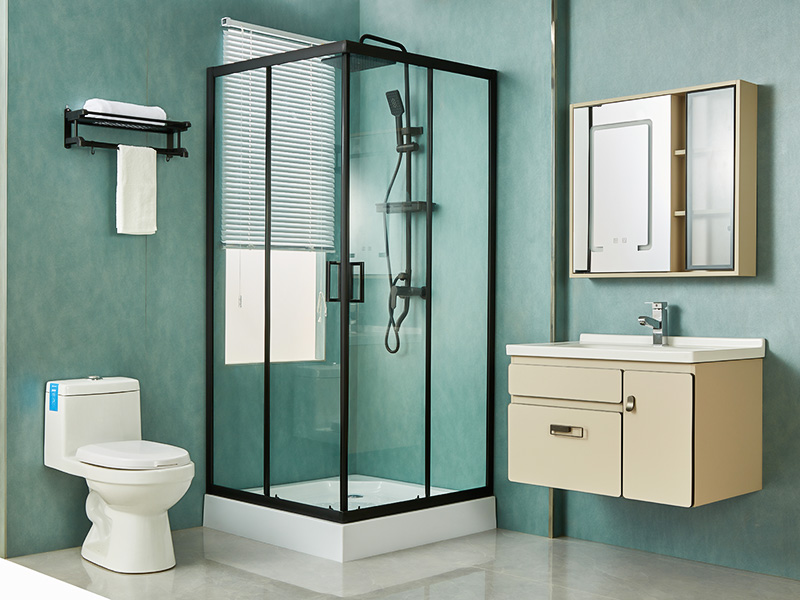 SQ csúszó zuhanykabin, átlátszó edzett üveg, fekete alumínium profil, dupla lyukú fogantyú, tálcával SQ csúszó zuhanykabin, átlátszó edzett üveg, fekete alumínium profil, dupla lyukú fogantyú, tálcával