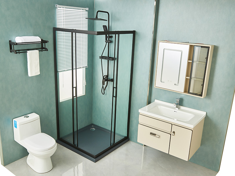 SQ csúszó zuhanykabin, átlátszó edzett üveg, fekete alumínium profil, dupla lyukú fogantyú, tálcával SQ csúszó zuhanykabin, átlátszó edzett üveg, fekete alumínium profil, dupla lyukú fogantyú, tálcával